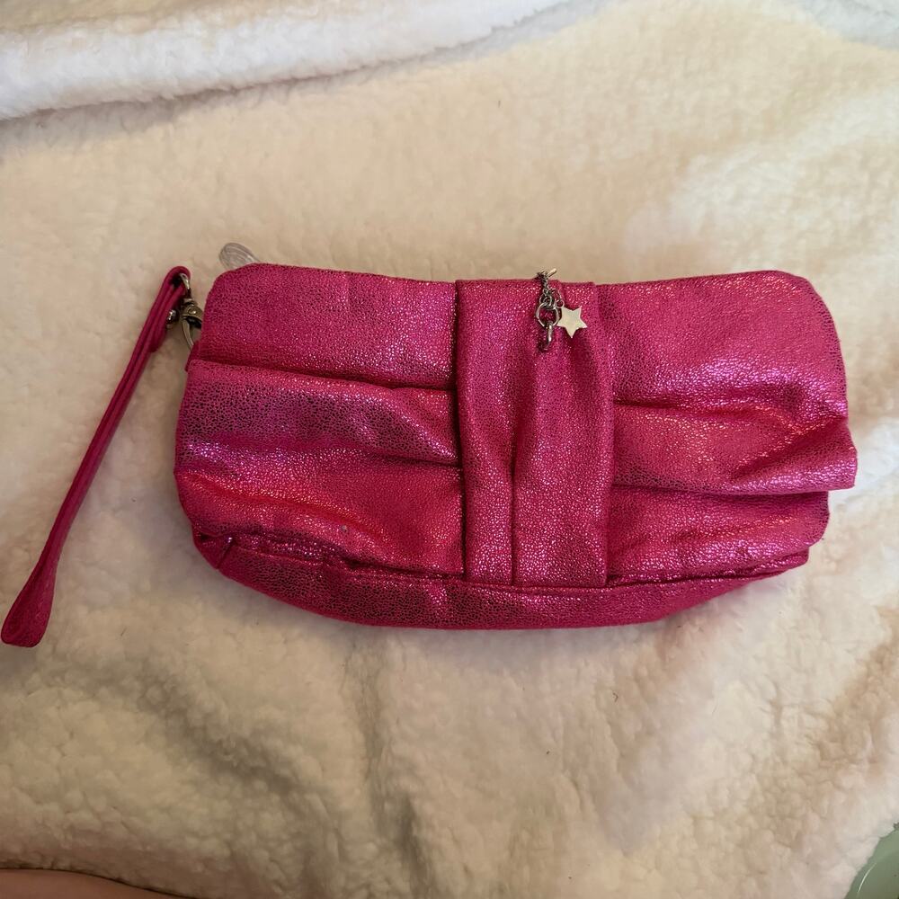 VS metallic pink clutch.